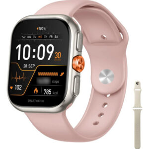Reloj Inteligente Rosa Llamadas Bluetooth Ip68 Monitor