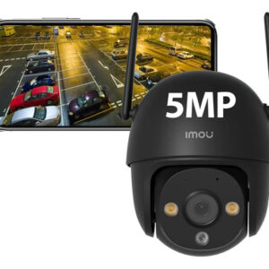 Cámara De Seguridad 5mp Ptz Exterior Con Visión Nocturna Negro