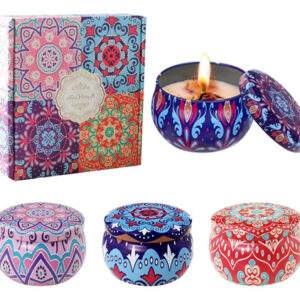 Velas Aromáticas 4 Latas Cera De Soja 100 Natural Aromaterap