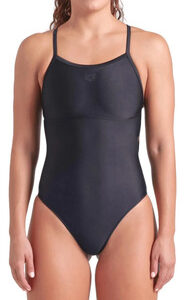 Traje De Baño Una Pieza Mujer Negro Sin Mangas Deportivo Negro/negro Estándar