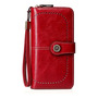 Cartera De Mujer Roja Con Bloqueo Rfid 4 Tarjetas Y Monedas Rojo