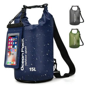 Bolsa Seca Impermeable 15l Con Funda Para Celular Azul Azul
