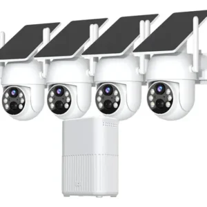Cámara De Seguridad Exterior Solar 4mp Audio Bidireccional Blanco