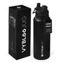 Termo Para Agua 1,2l Tapa Doble Obsidiana Aislante Al Vacío Obsidiana