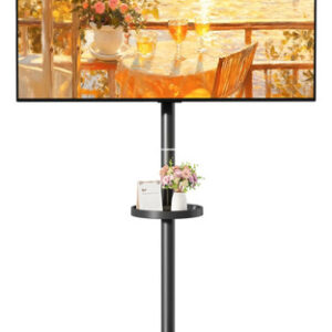 Soporte De Tv Con Ruedas Altura Ajustable 17 A 43 Pulgadas Negro