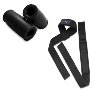 Empuñaduras De Goma Xtreme Grip Con Correa Para Muñeca 5 Cm F. Negro - Xtreme Grip + Correa De Muñeca