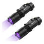 Linterna Uv Portátil 2 Piezas Detector De Orina Morado Negro