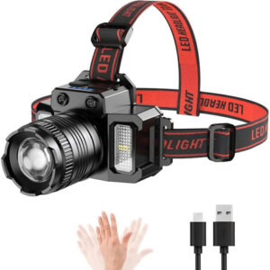 Linterna Frontal Led Recargable 1500 Lúmenes 5 Modos